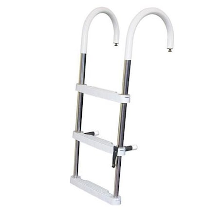 Jif Marine JIF Marine DUF3 3 Step Telescoping Pontoon Ladder DUF3
